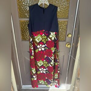 1970s vintage Floral Geometric Maxi Dress
